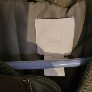 H and M olive green bomber jacket!